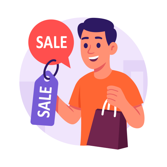 Sale, Ecommerce, Bags, Offer, Discount illustration