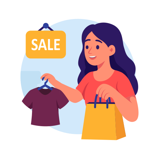 Sale, Offer, Customer, Shopping, Flash Sale illustration