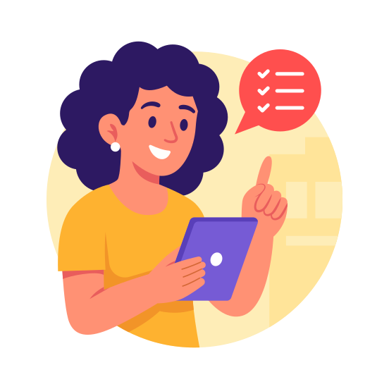 Shopping, Checklist, Online, Ecommerce, Mobile illustration