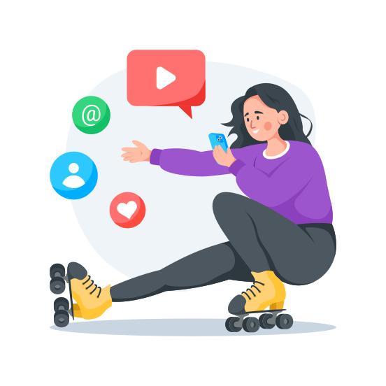Roller Skating illustration