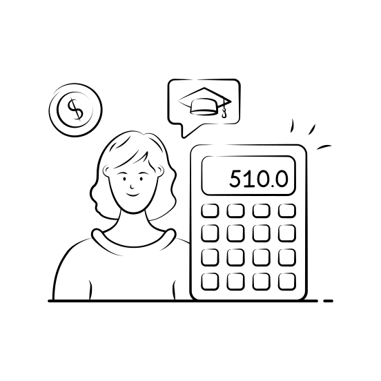 Academic, Loan, Finance, Tuition, Fees, Education, Cost illustration