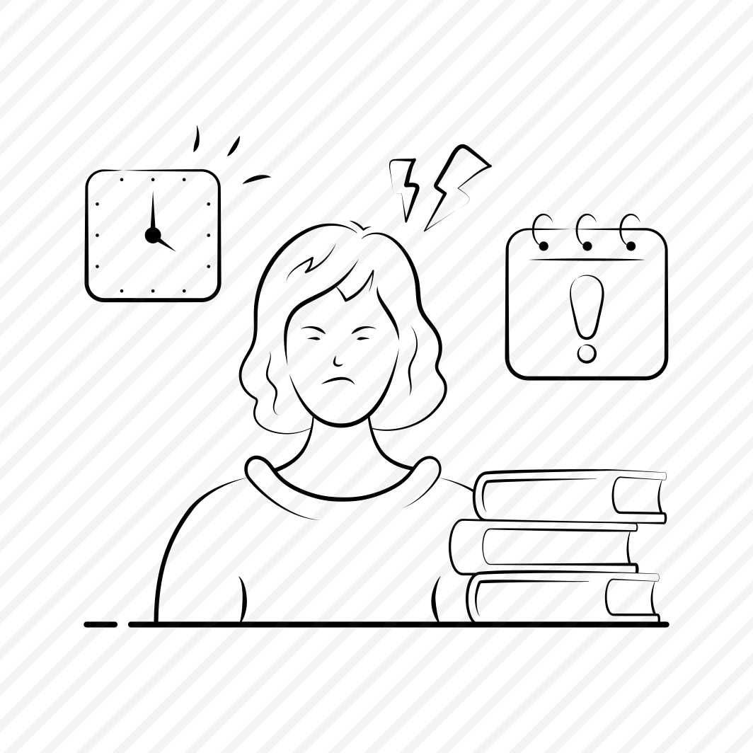 Academic, Stress, Deadline, Time, Management, Frustrated, Student preview