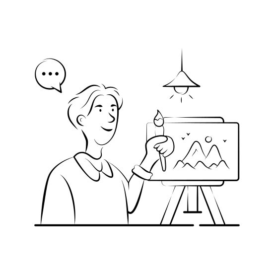 Art, Class, Artist, Painting, Creativity, Inspiration, Drawing illustration