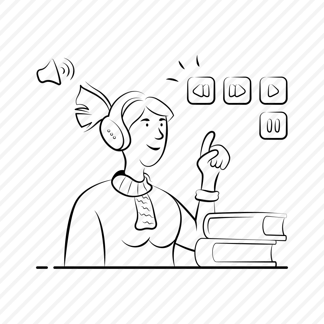 Audiobook, Learning, Headphone, Student, Elearning, Education, Digital preview