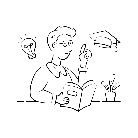 Brilliant, Student, Education, Learning, Knowledge, Academic, Success illustration