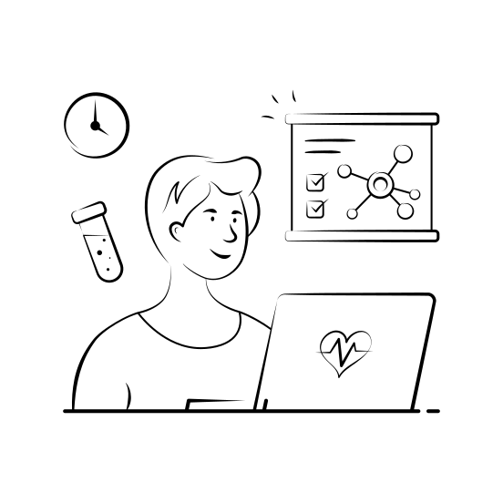Chemistry, Teaching, Online, Learning, Science, Education, Teacher illustration