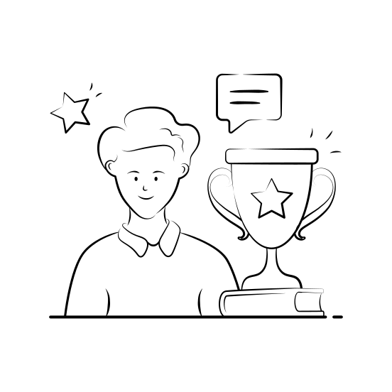 Educational, Achievement, Study, Success, Trophy, Award, Winner illustration