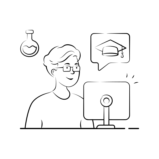 Elearning, Online, Learning, Education, Student, Technology, Virtual illustration