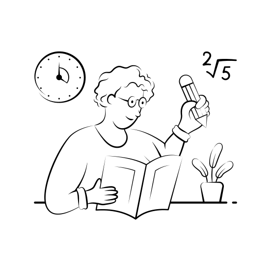 Homework, Writing, Studying, Student, Education, Learning, Assignment illustration