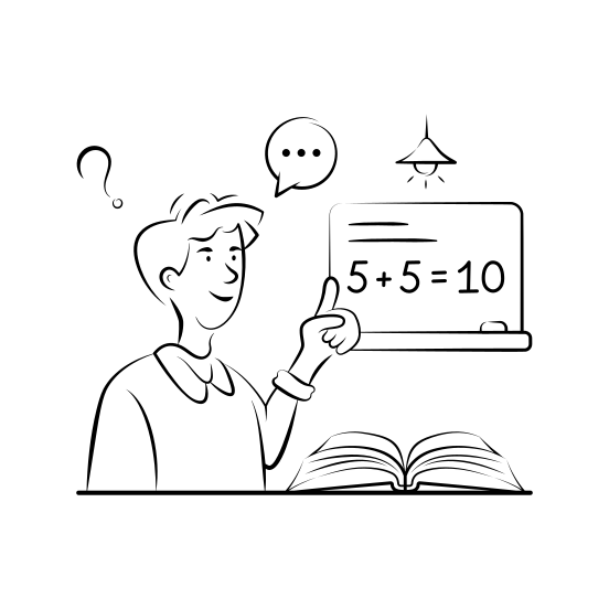 Math, Class, School, Education, Studying, Learning, Geometry illustration