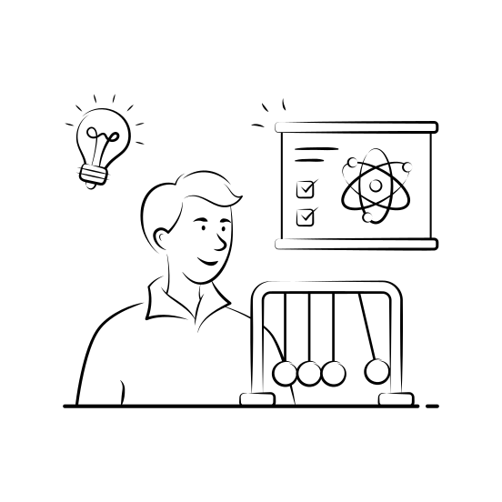 Physics, Experiment, Student, Science, Education, Learning, School illustration