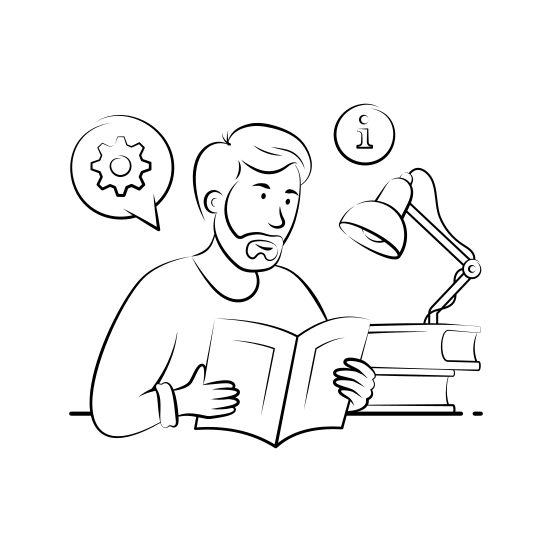 Reading, Instruction, Teacher, Education, Learning, Studying, Literature illustration