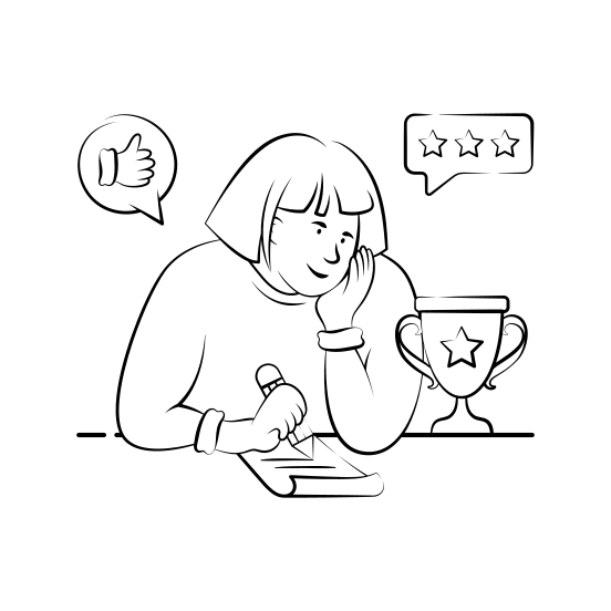 Student, Review, Feedback, School, Studying, Education, Learning illustration