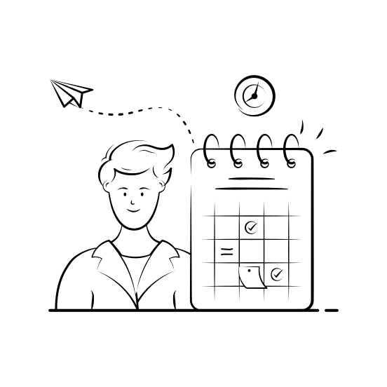 Study, Schedule, Student, Timetable, Education, Calendar, Learning illustration