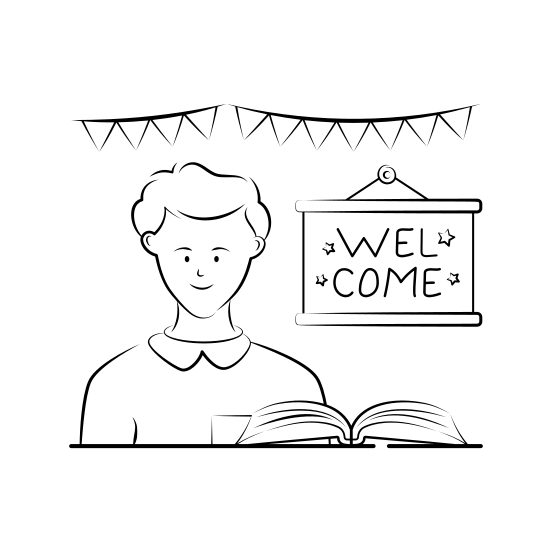 Welcome, Back To School, Student, Welcoming, Celebration, Classroom, Education illustration