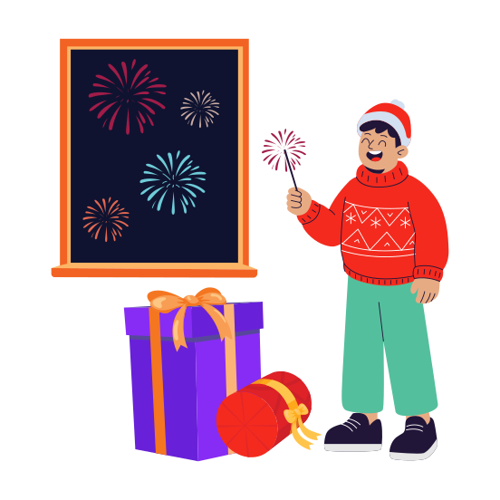 Fireworks, Gift, Present, Sparkler, Pyrotechnic illustration