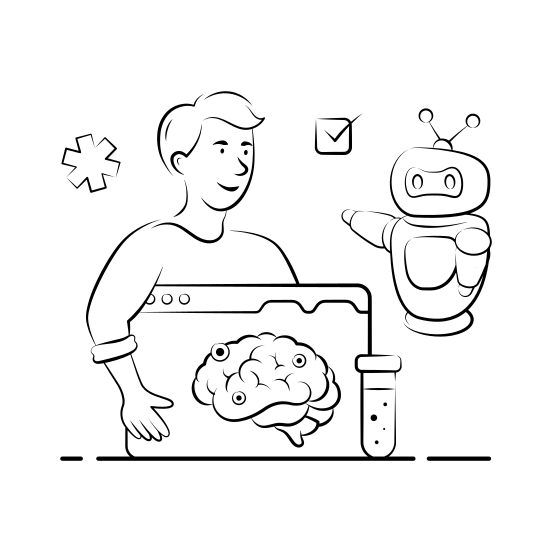 Ai, Diagnosis, Medical, Healthcare, Robot illustration