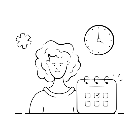 Appointment, Schedule, Calendar, Booking, Hospital illustration