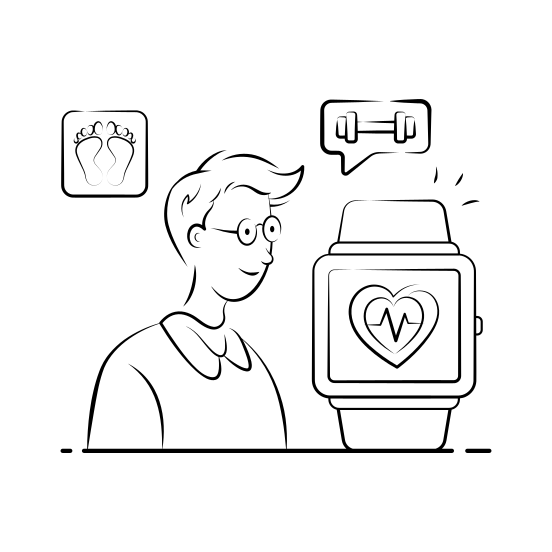 Medical, Healthcare, Smart, Smartwatch, Fitness illustration
