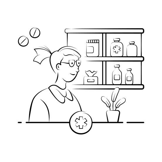 Pharmacy, Store, Pharmacist, Medicine, Drugstore illustration