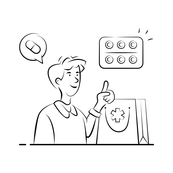 Receiving, Medicine, Patient, Medication, Pharmacy illustration