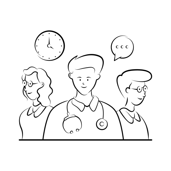 Team, Doctors, Hospital, Staff, Nurses illustration