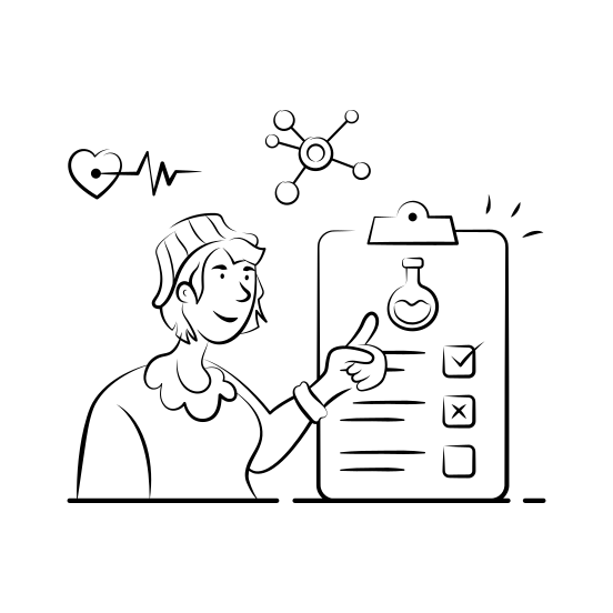 Virologist, Virus, Scientist, Infection, Research illustration