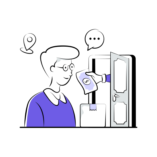 Cash On Delivery, Cod, Shopping, Ecommerce illustration