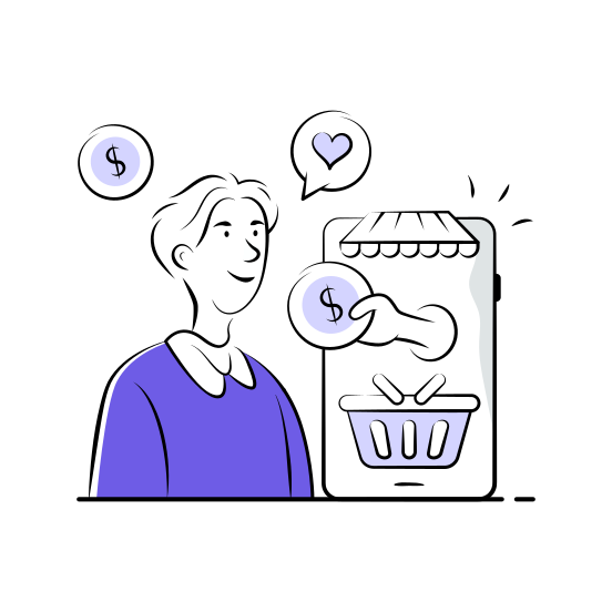 Cashback, Offer, Online, Shopping, Ecommerce, illustration