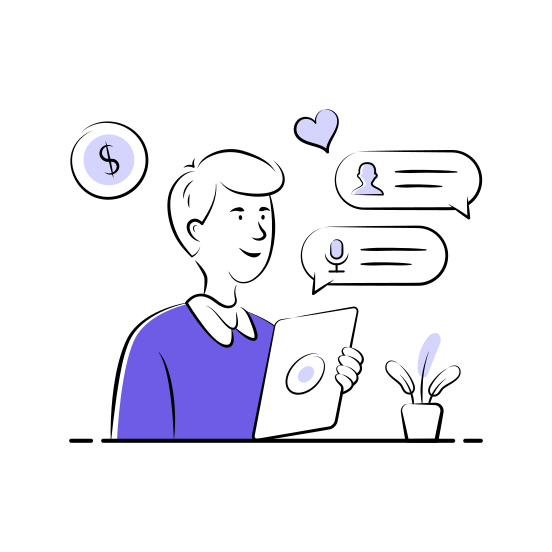 Customer, Chat, Communication, Support, Assistance illustration