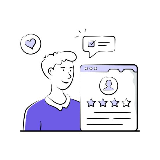 Customer, Review, Feedback, Rating, Online illustration