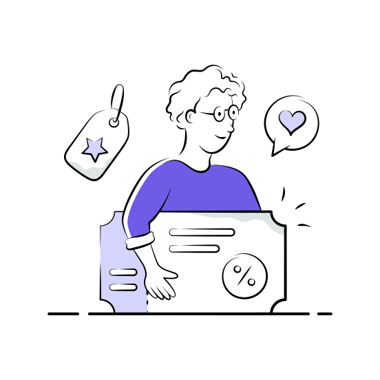 Discount, Coupon, Voucher, Promotion, Savings illustration