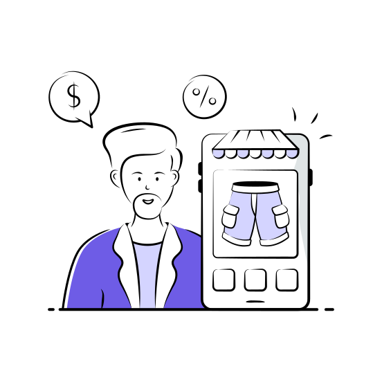 Ecommerce, App, Shopping, Application, Mobile, illustration