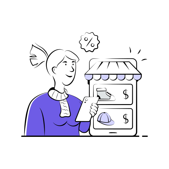 Ecommerce, Shopping, Online, Digital, Mobile, illustration