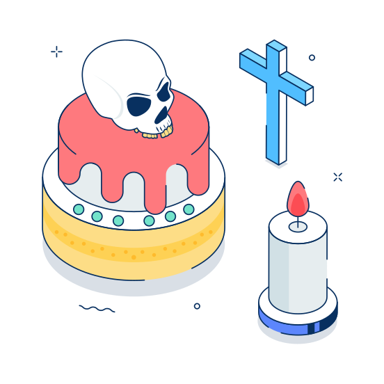 Halloween Cake illustration