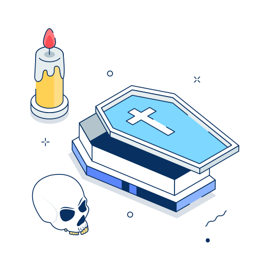 Halloween Coffin illustration