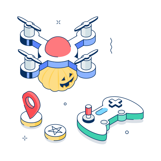 Halloween Drone illustration