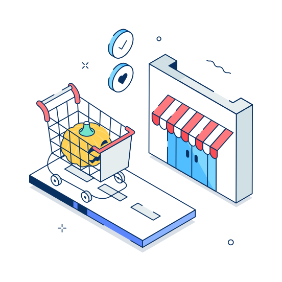 Halloween Shopping illustration