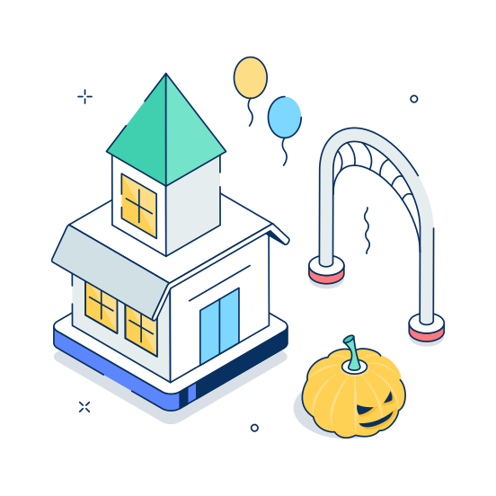Haunted House,, illustration