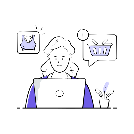 Online, Shopping, Ecommerce, Digital, Marketplace illustration