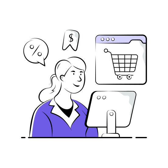 Online, Shopping, Ecommerce, Website, Shop, illustration