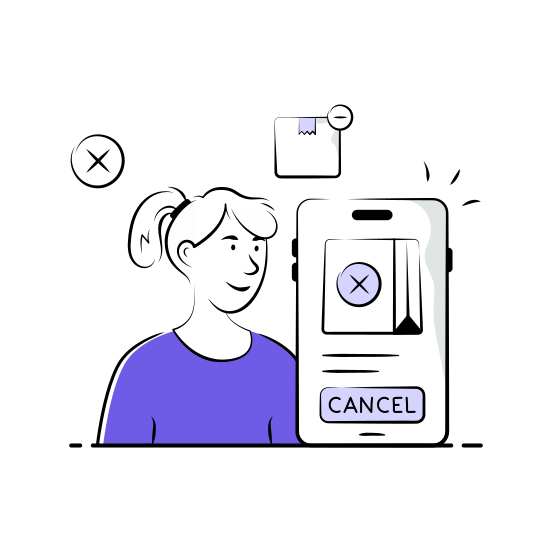 Order, Cancel, Customer, Online, Cancelation, illustration