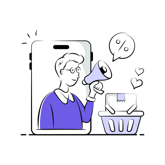 Product, Promotion, Shopping, Ecommerce, Digital, illustration