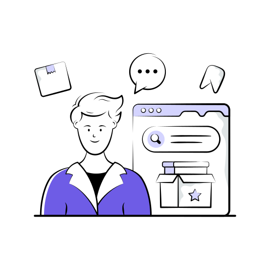 Product, Search, Ecommerce, App, Online, illustration