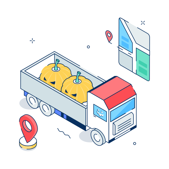 Pumpkin Truck illustration