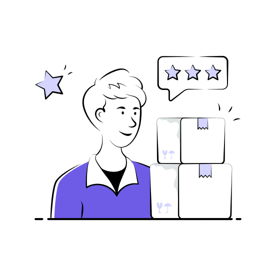 Shipment, Rating, Feedback, Delivery, Review, illustration