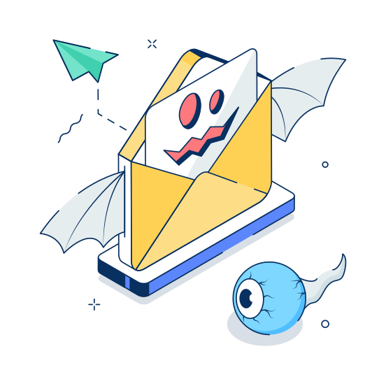 Spooky Email illustration