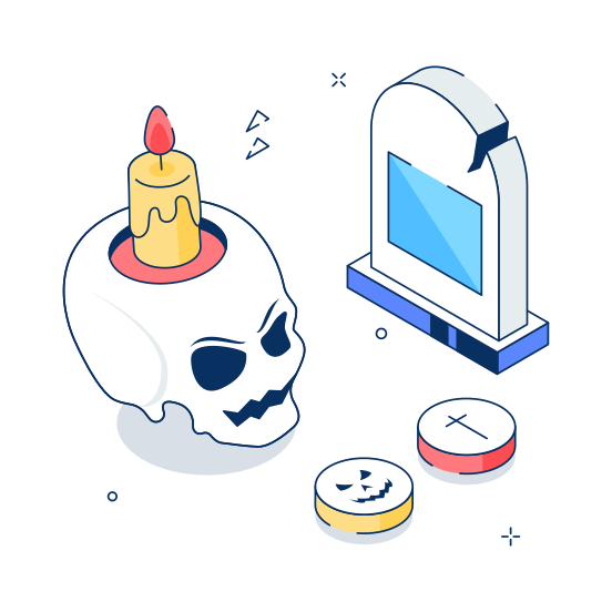 Spooky Graveyard illustration