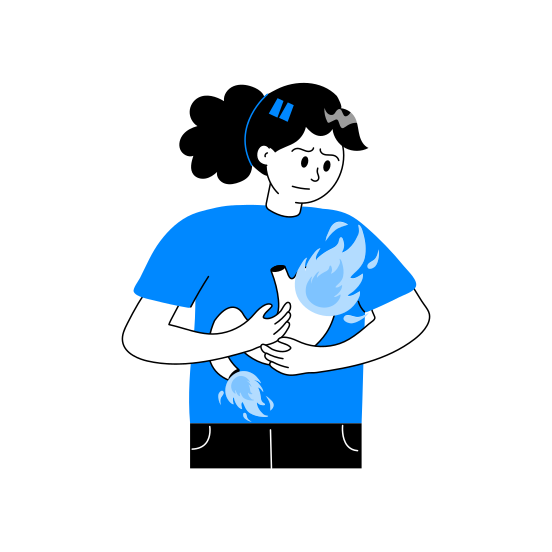 Acidity, Patient, Stomach, Gastrointestinal, Heartburn illustration