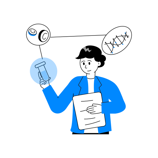 Blood, Test, Lab, Sampling, Researcher illustration